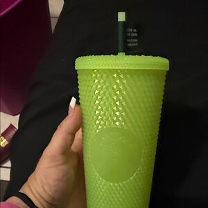 Starbucks Neon Green Textured Tumbler
